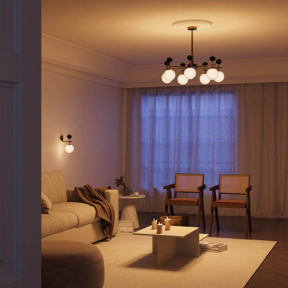 Настенный светильник Museo латунный, стекло белое 2