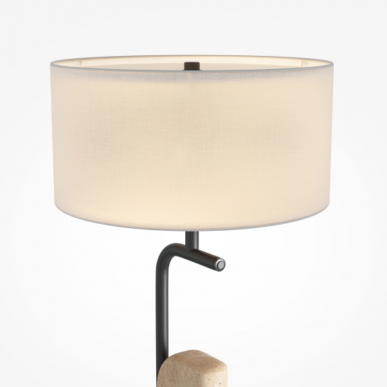 Настольный светильник Glamping черный, травертин, 48 см 4