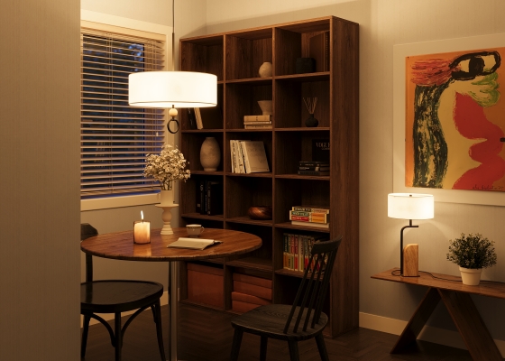 Настольный светильник Glamping черный, травертин, 48 см 3