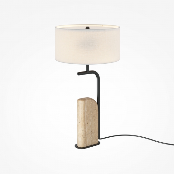 Настольный светильник Glamping черный, травертин, 48 см 5