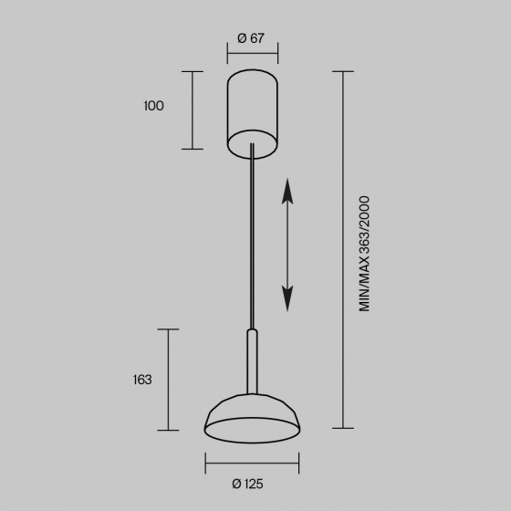 Подвесной светильник Vita черный 6