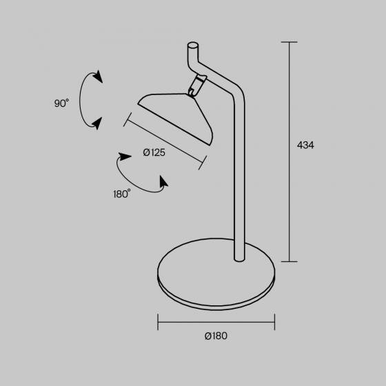 Настольный светильник Vita черный 10