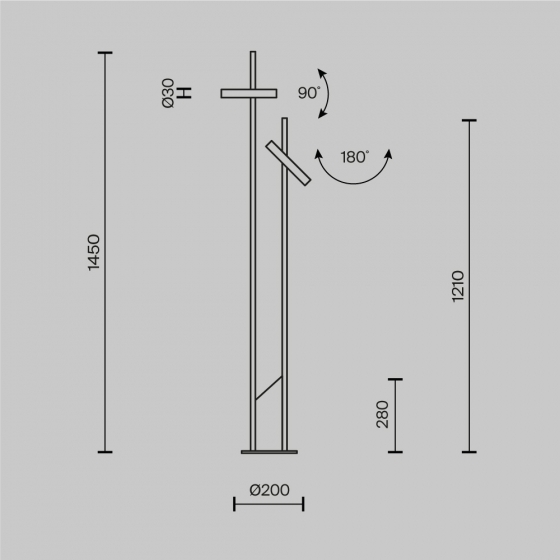 Напольный светильник Trust латунь, мрамор 7