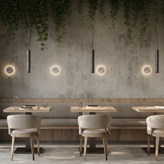 Подвесной светильник Basic Texture черный мраморный 2