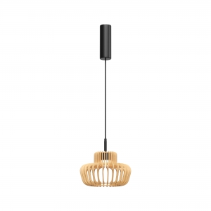 Подвесной светильник Namiki черный, бежевый абажур