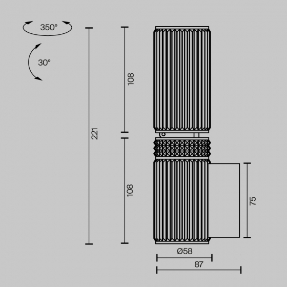 Настенный светильник Metropolis черный 2