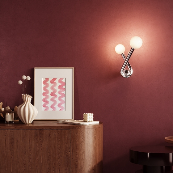 Настенный светильник Vortex Платиновый, 2 плафона 2