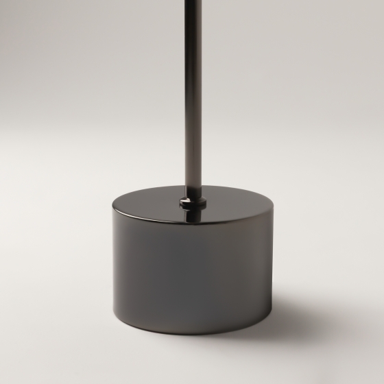 Напольный светильник Double Moon черный, дымчатый абажур 3