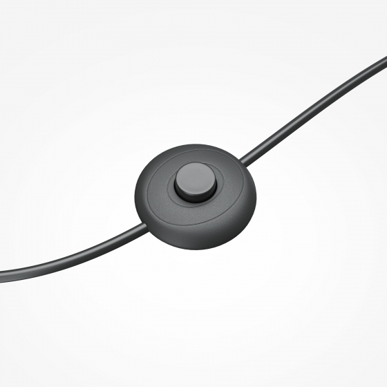 Напольный светильник Double Moon черный, дымчатый абажур 11