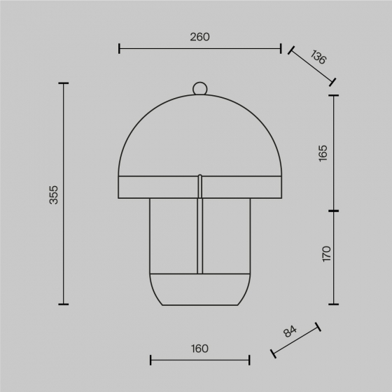 Настольный светильник Hope белый керамика 6