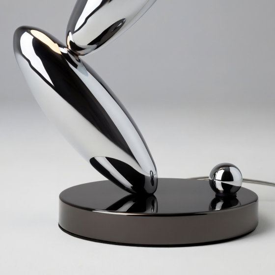 Настольный светильник Resonance платиновый, стекло 9