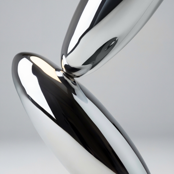 Настольный светильник Resonance платиновый, стекло 5