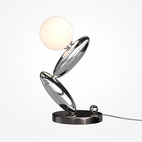 Настольный светильник Resonance платиновый, стекло 7