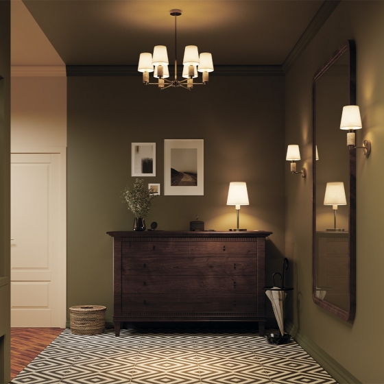 Настенный светильник Lira латунь, ткань, 315 мм 5