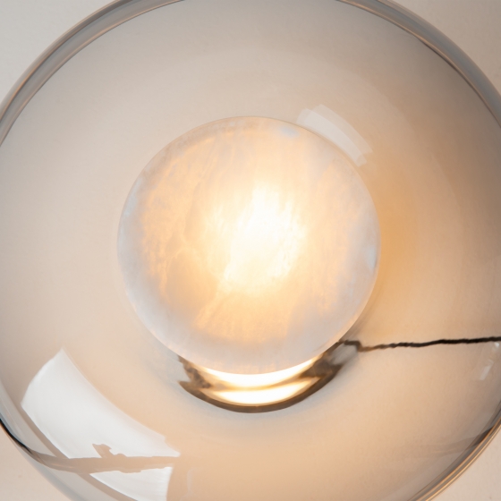 Настольный светильник Artefact черный, дымчатый абажур 4