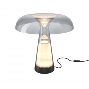 Настольный светильник Artefact черный, дымчатый абажур