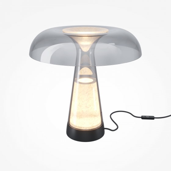 Настольный светильник Artefact черный, дымчатый абажур 7