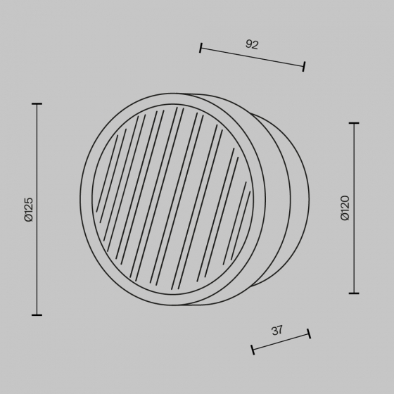 Настенный светильник Olo Платина, круглый, стекло 5