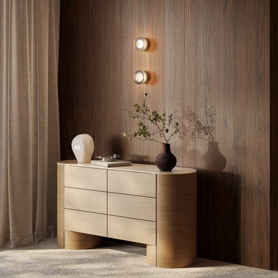 Настенный светильник Olo Платина, круглый, стекло 2