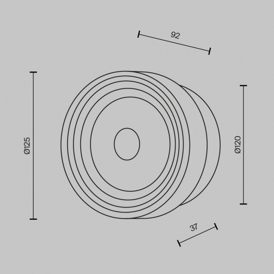 Настенный светильник Olo платина, стекло 4