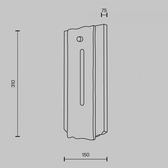 Настенный светильник Ventana бежевый травертин 7