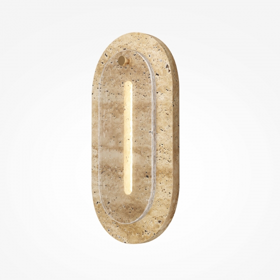 Настенный светильник Ventana латунь, травертин бежевый 3