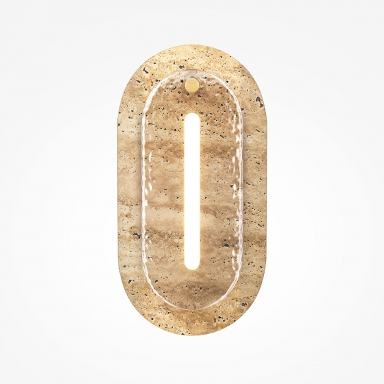 Настенный светильник Ventana латунь, травертин бежевый 2