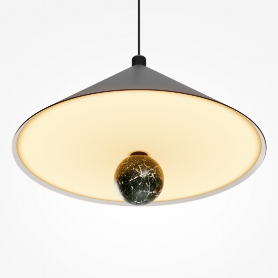 Подвесной светильник Bell черный с абажуром 2