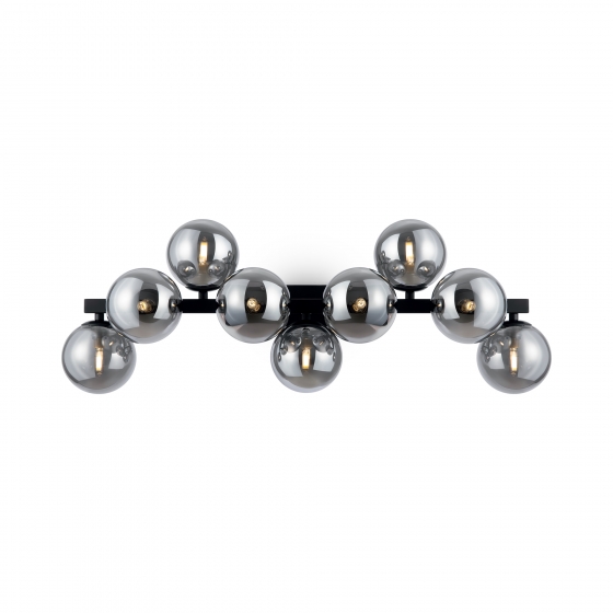 Настенный светильник Dallas черный, дымчатый абажур 1