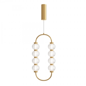 Подвесной светильник Amulet золотой, стекло, 278x90 мм