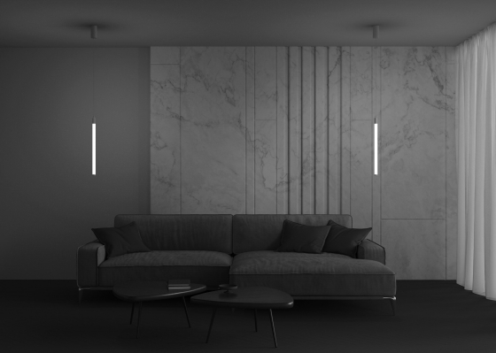 Подвесной светильник Ray белый цилиндрический 14