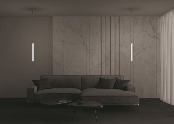 Подвесной светильник Ray белый цилиндрический 10