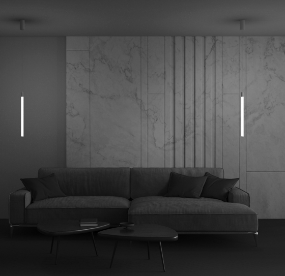 Подвесной светильник Ray белый цилиндрический 12