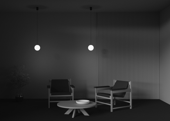 Подвесной светильник Luna черно-белый 10