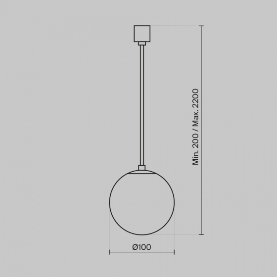 Подвесной светильник Luna черно-белый 12