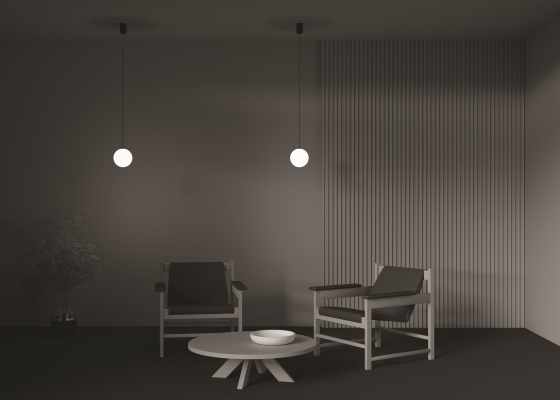 Подвесной светильник Luna черно-белый 5