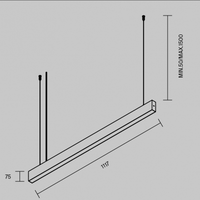 Подвесной светильник Basis 112X8X50 CM 5
