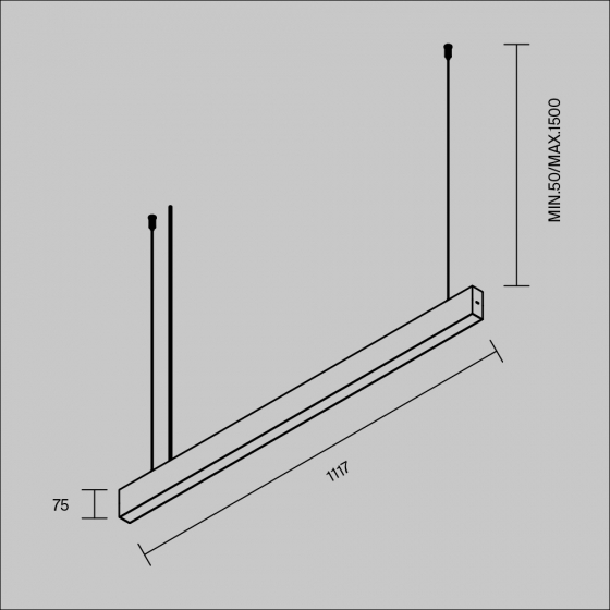 Подвесной светильник Basis черный 6