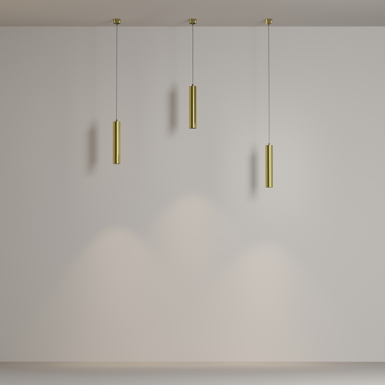 Подвесной светильник Focus LED латунный цилиндрический 10