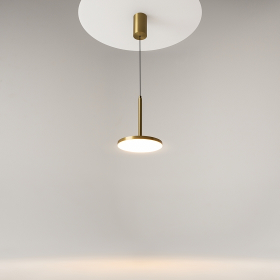 Подвесной светильник Plato латунь круглый 185 мм 10