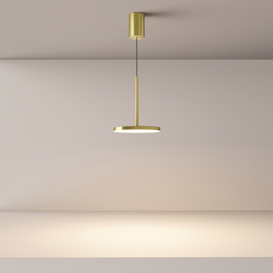 Подвесной светильник Plato латунь круглый 185 мм 5