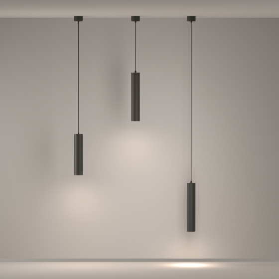 Подвесной светильник Artisan черный цилиндрический 7