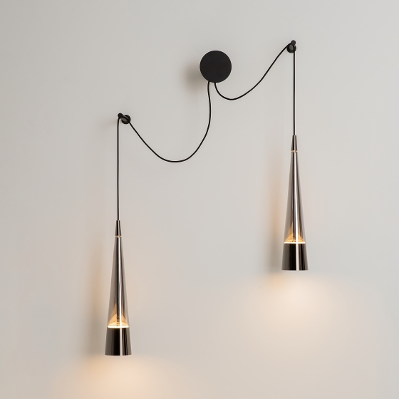 Настенный светильник Sintesi черный, стекло 11