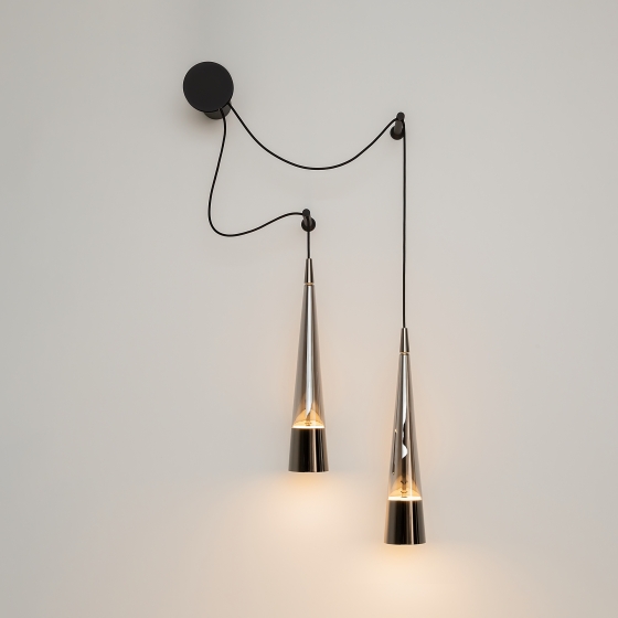 Настенный светильник Sintesi черный, стекло 8