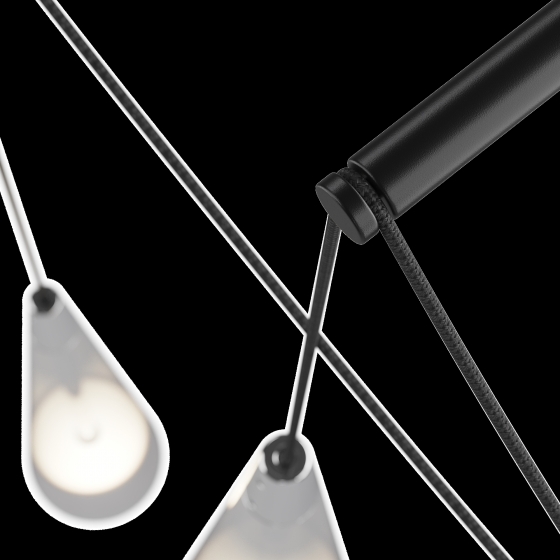 Настенный светильник Sintesi черный, стекло 3