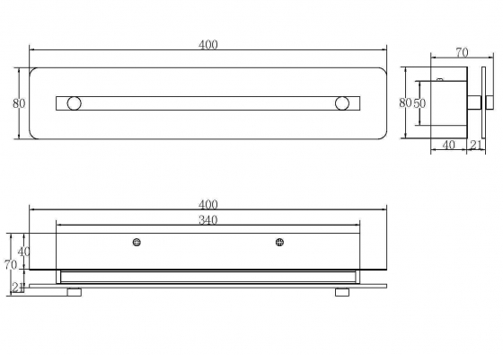 Настенный светильник Maya золотой, стекло, 400 мм 9