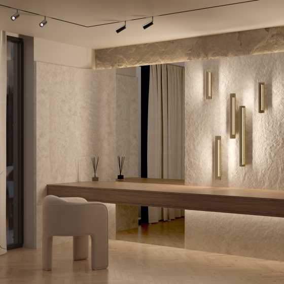 Настенный светильник Maya золотой, стекло, 400 мм 2