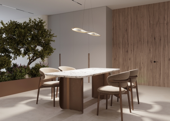 Подвесной светильник Krone латунь, прозрачный хрусталь 3