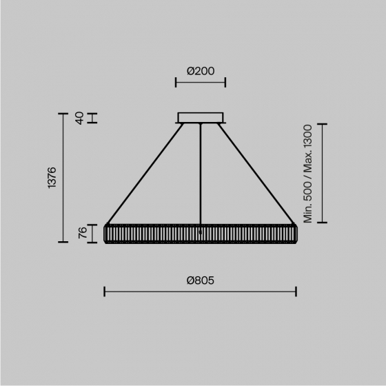 Подвесной светильник Krone золотой, хрустальный, 800 мм 11
