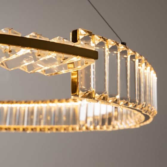 Подвесной светильник Krone золотой, хрустальный, 800 мм 5